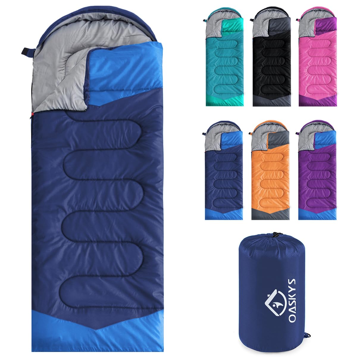 3-Season Waterproof Lightweight Sleeping Bag for All Ages