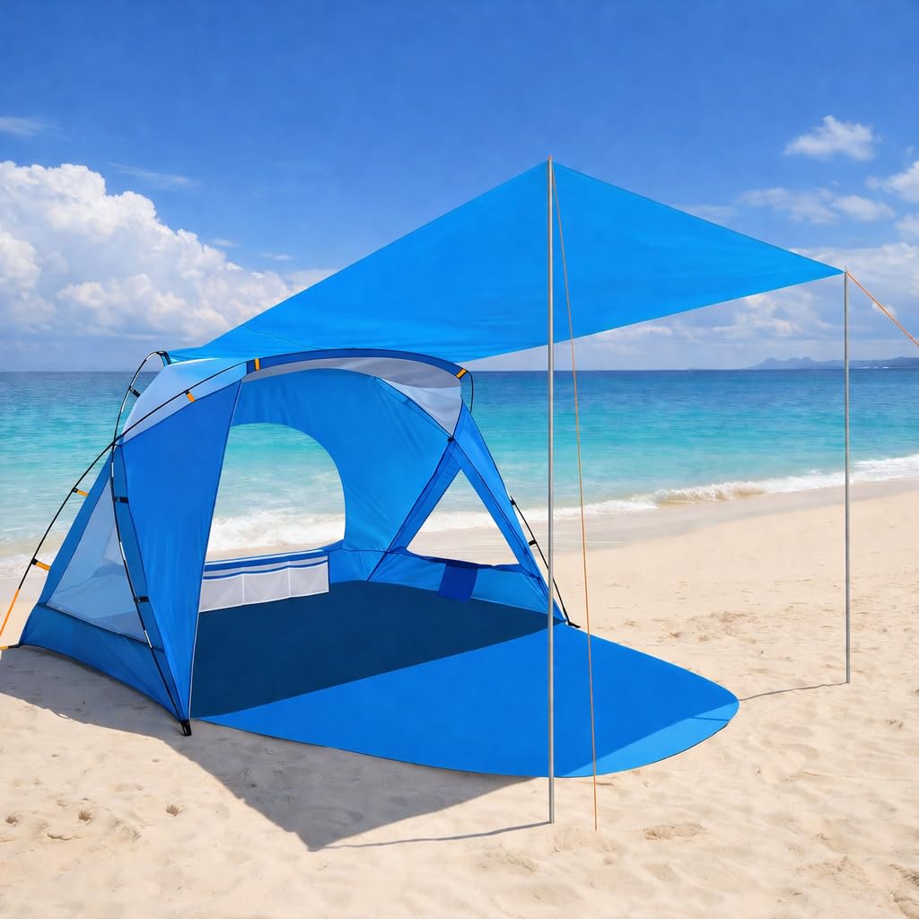 Portable UPF50+ Waterproof Beach Sun Shelter Canopy
