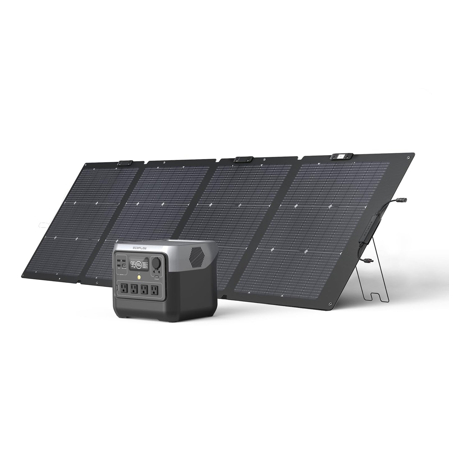 Portable Solar Generator 768Wh LiFePO4 Fast-Charging Power Station with AC Outlets