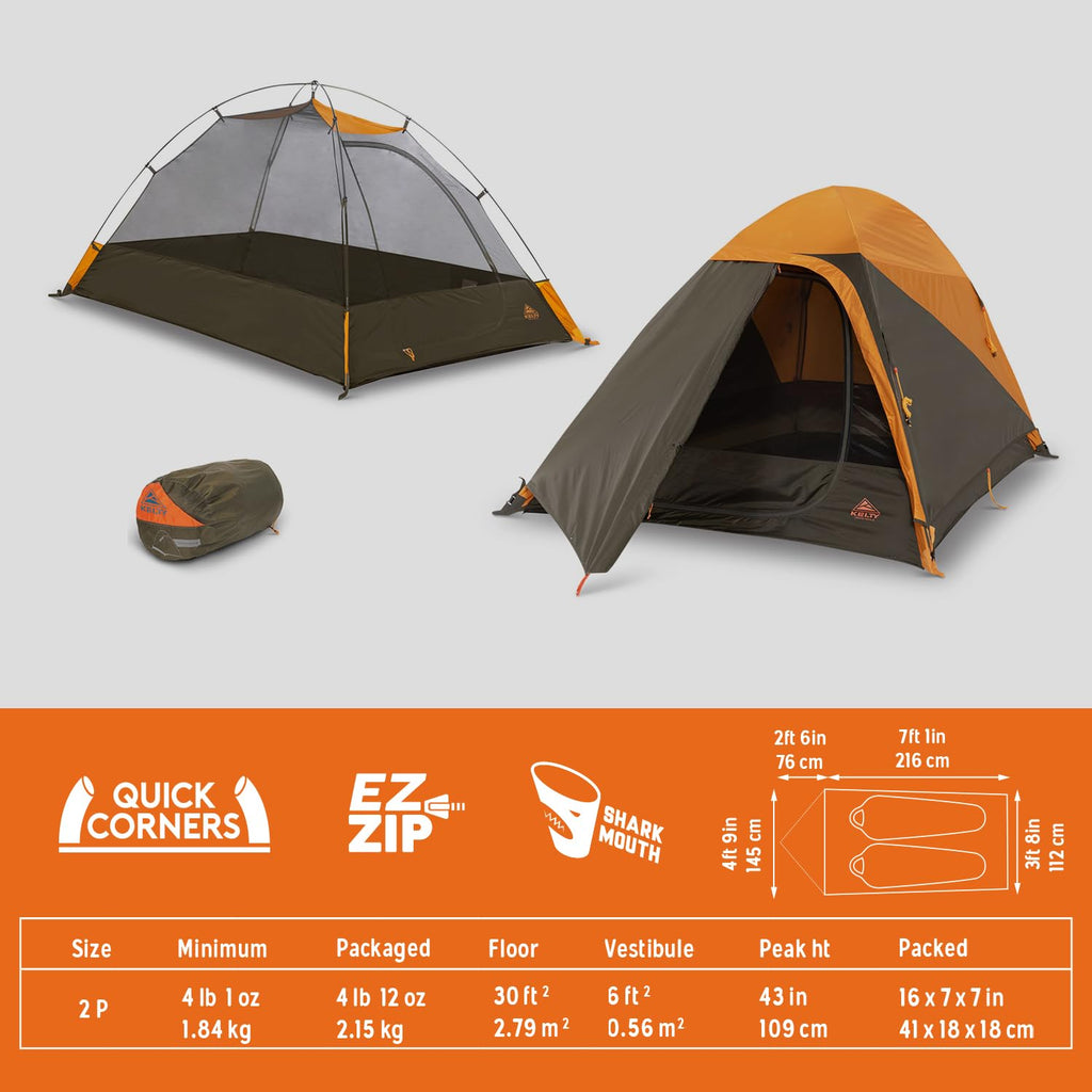 2/4 Person 3-Season Backpacking Tent with Vestibule