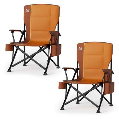 Oversized Heavy-Duty Folding Camping Chair with Cooler Bag