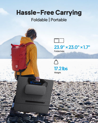Expandable Portable LiFePO4 Solar Generator Power Station with External Battery Module