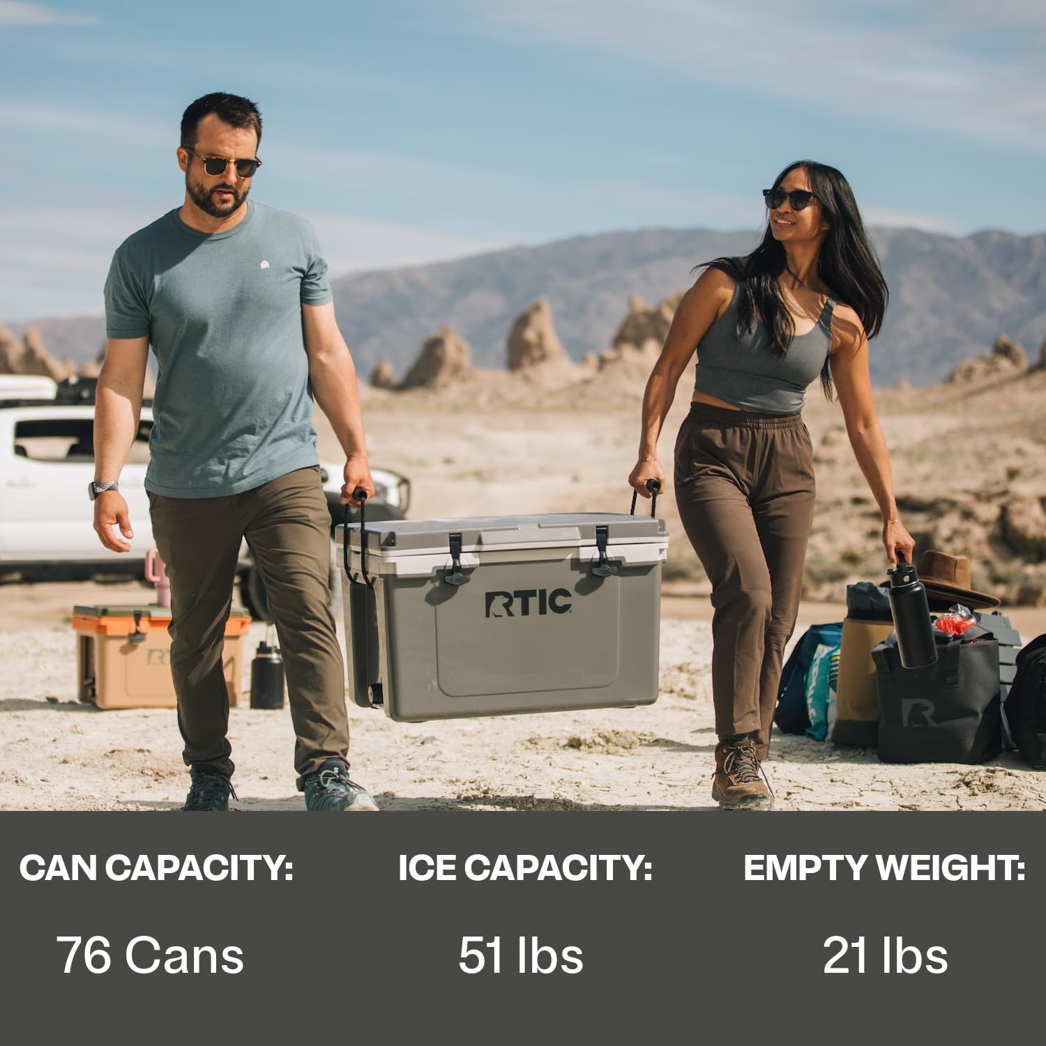 52-Quart Ultra-Light Hard Insulated Camping Cooler
