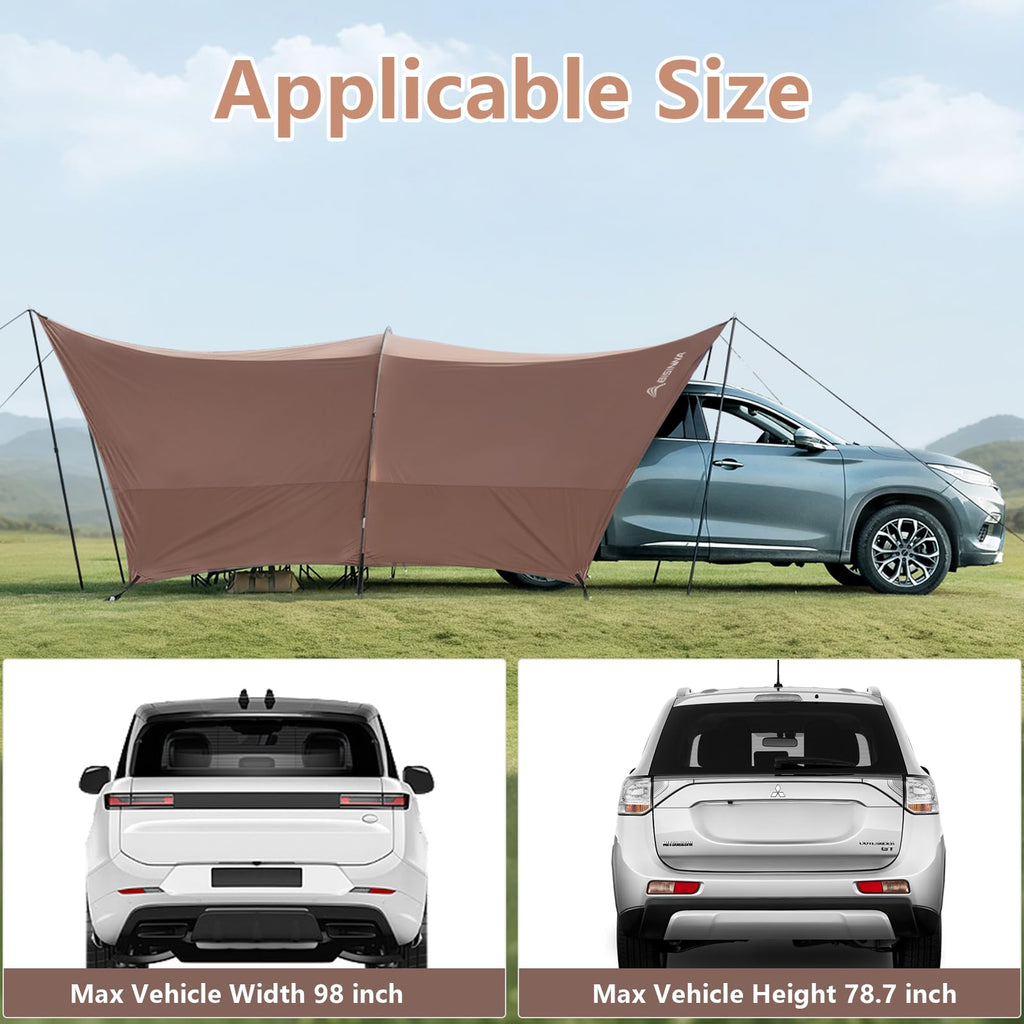 Large Waterproof Camping Tarp Awning for Hammock and Shelter