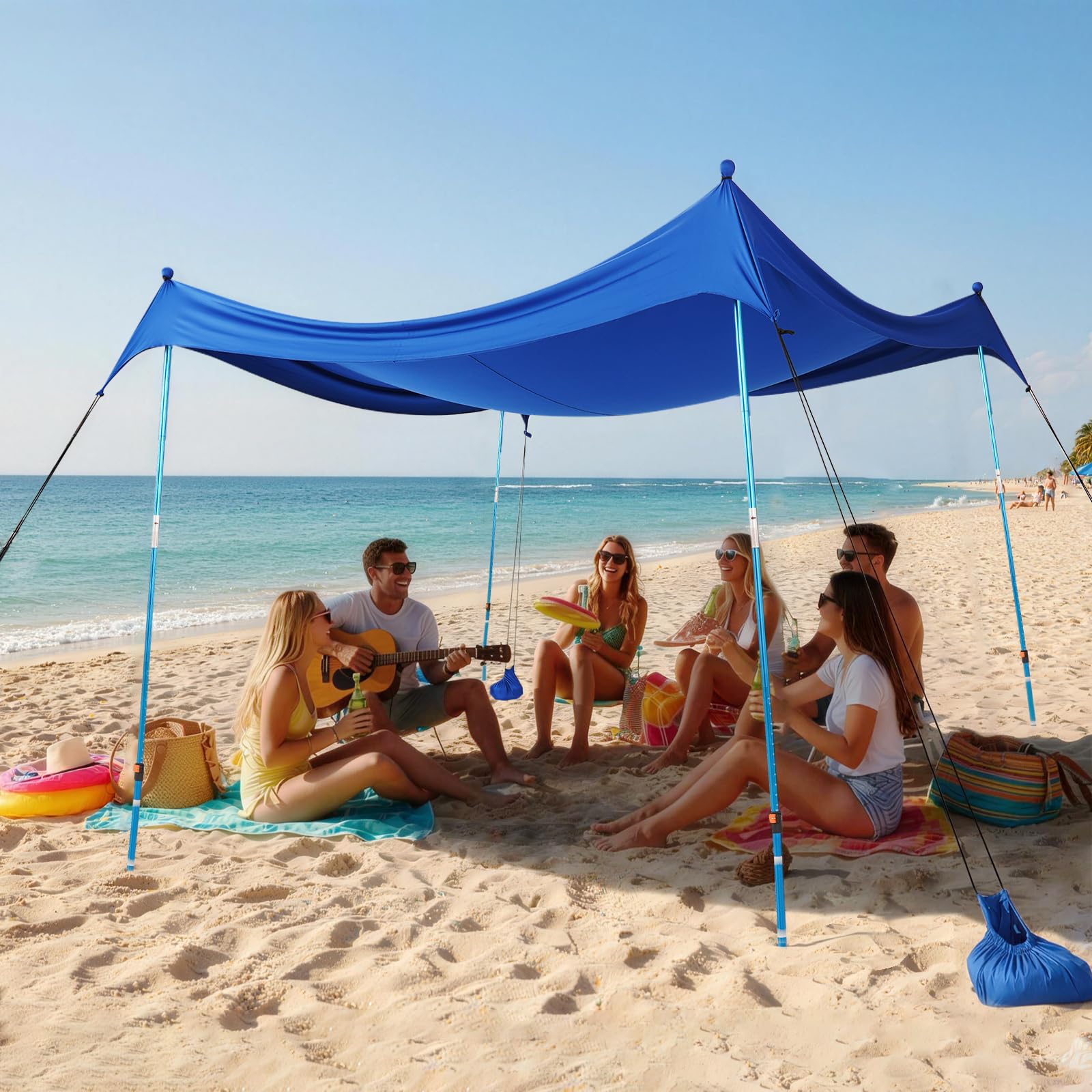 10x10 Easy Pop-Up Beach Sun Shelter Canopy with UPF50+ Protection