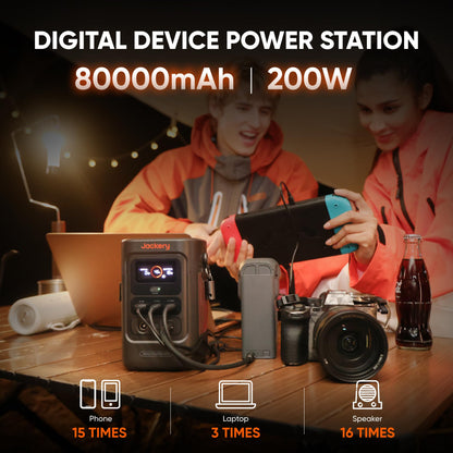 Portable Solar Generator 293Wh Lithium Backup Power Station for Camping and Outdoor Use