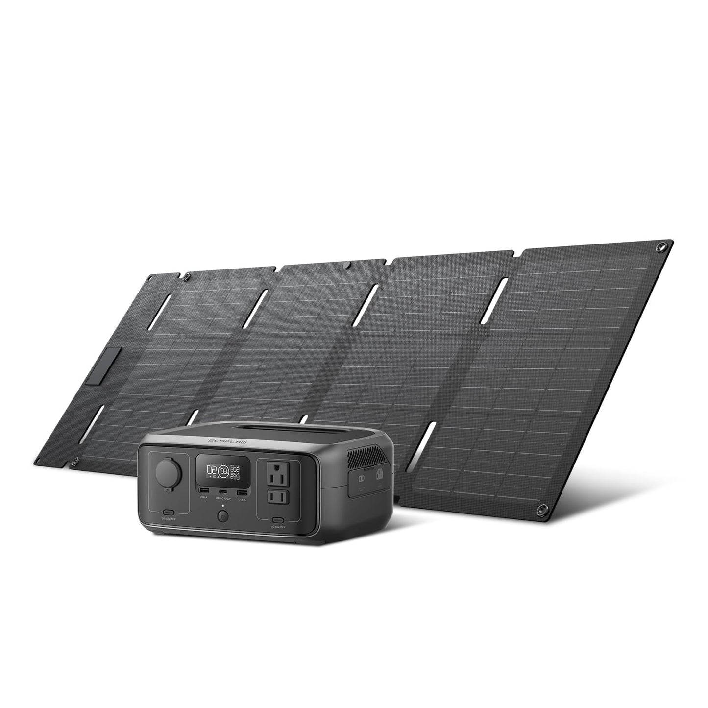 Portable LiFePO4 Solar Generator 245Wh Fast-Charging Power Station with AC Output and UPS Mode