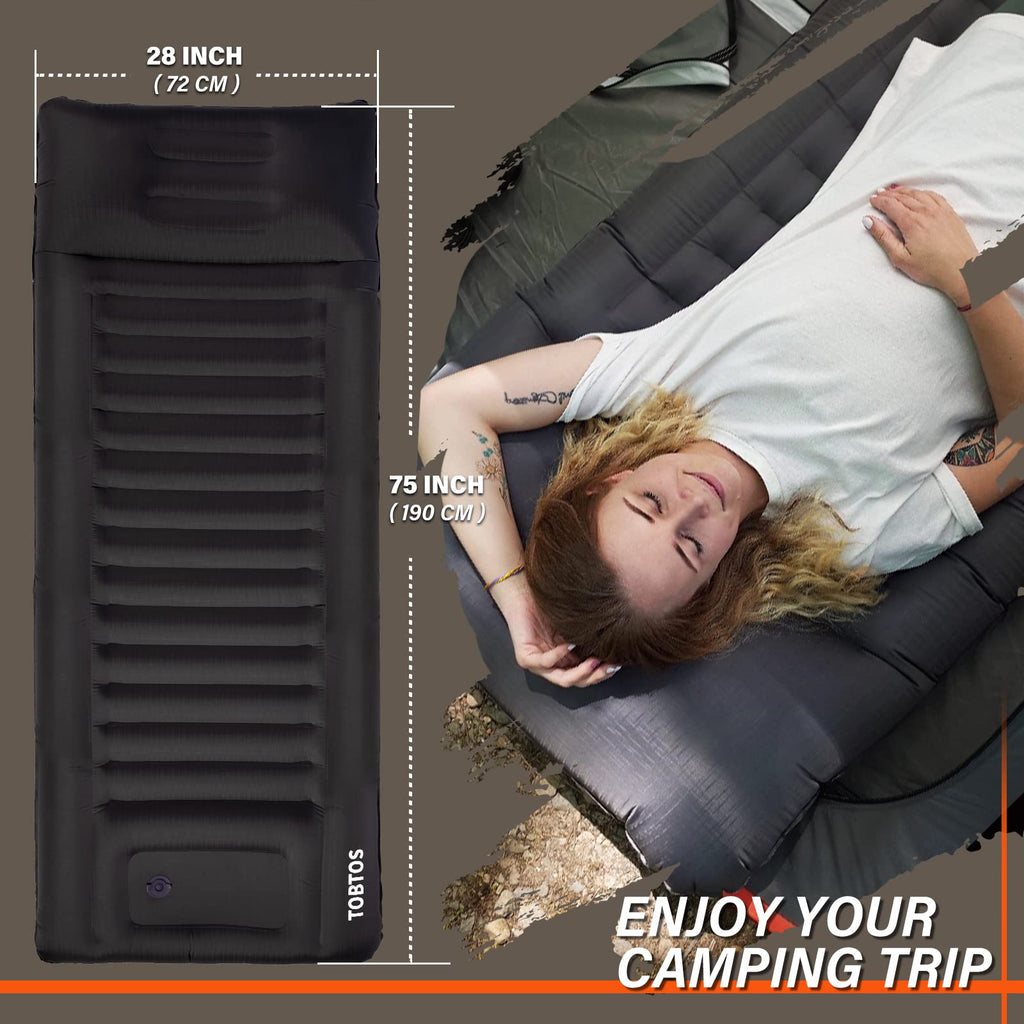 TOBTOS 6 Inch Self Inflating Sleeping Pad