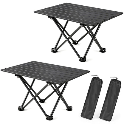 2-Pack Ultralight Foldable Portable Camping Tables with Carry Bag