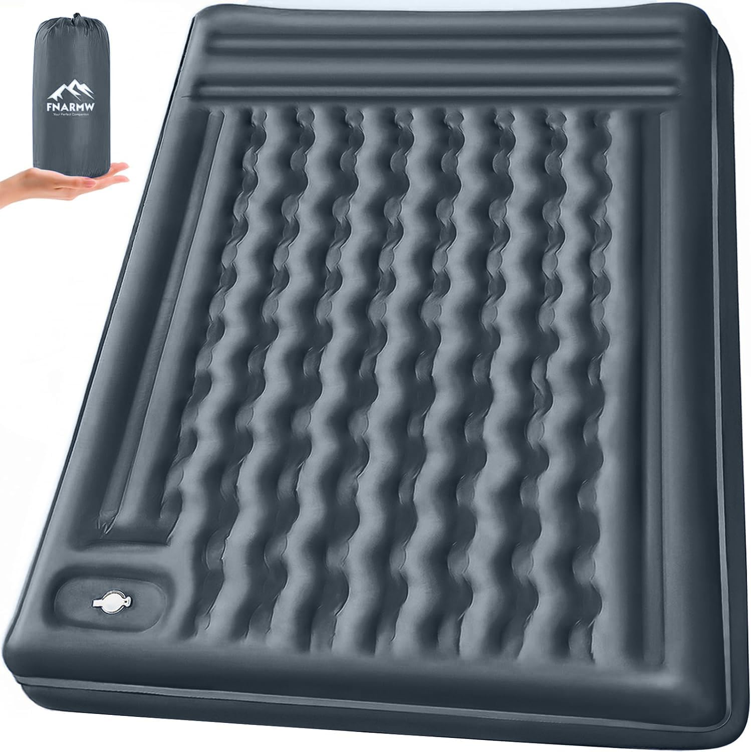 Double 6-Inch Self-Inflating Sleeping Pad with Foot Pump