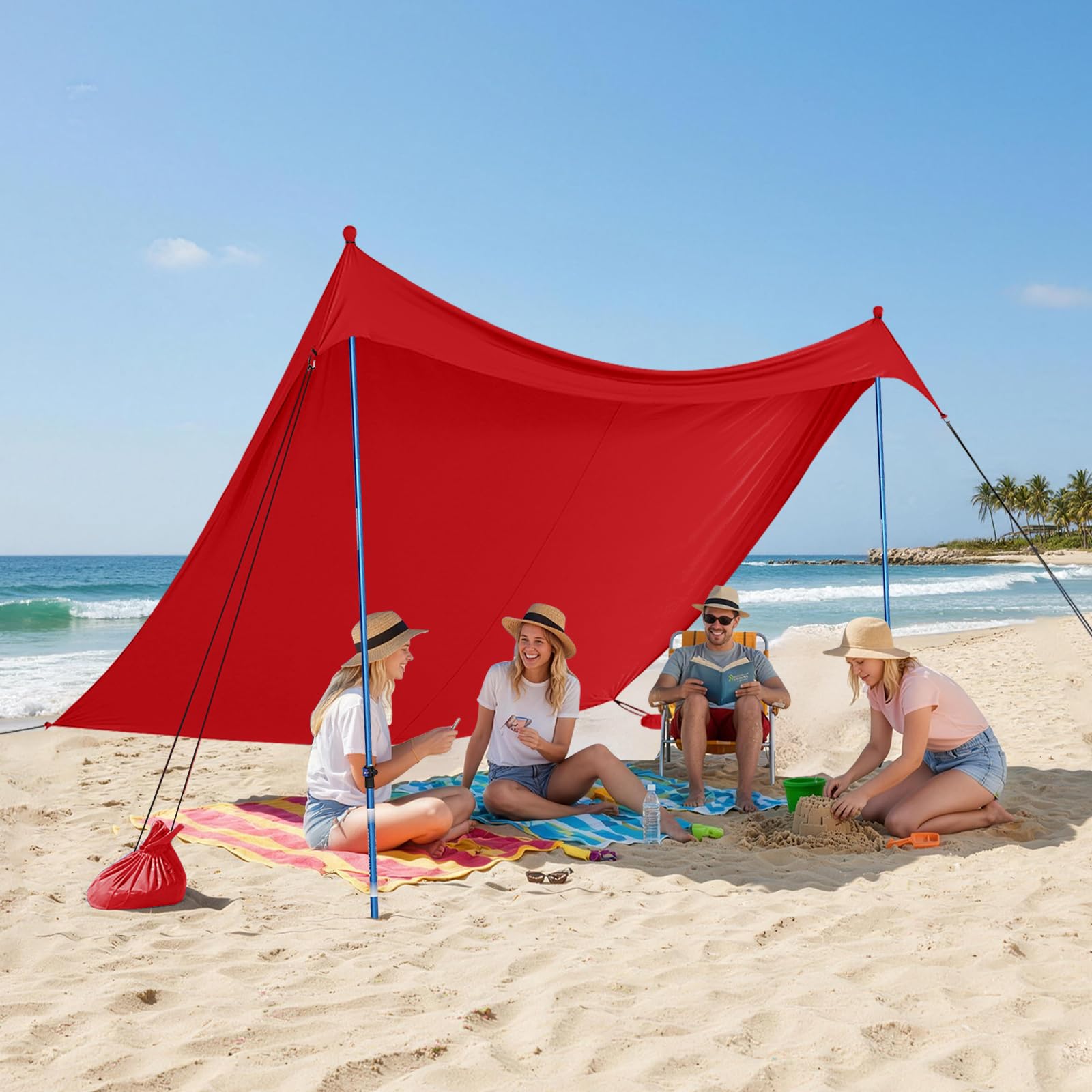 10x10 Easy Pop-Up Beach Sun Shelter Canopy with UPF50+ Protection