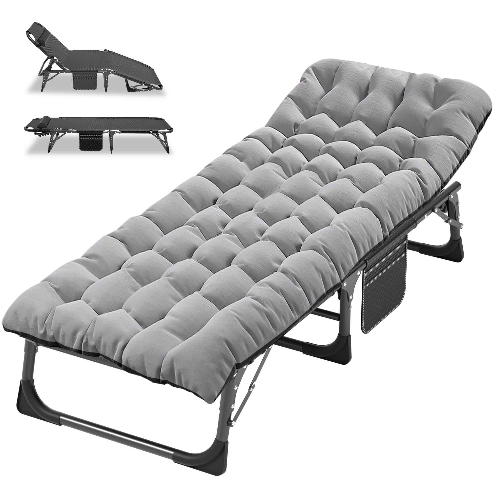 ABORON Folding Camping Cot W/Mat for Adults