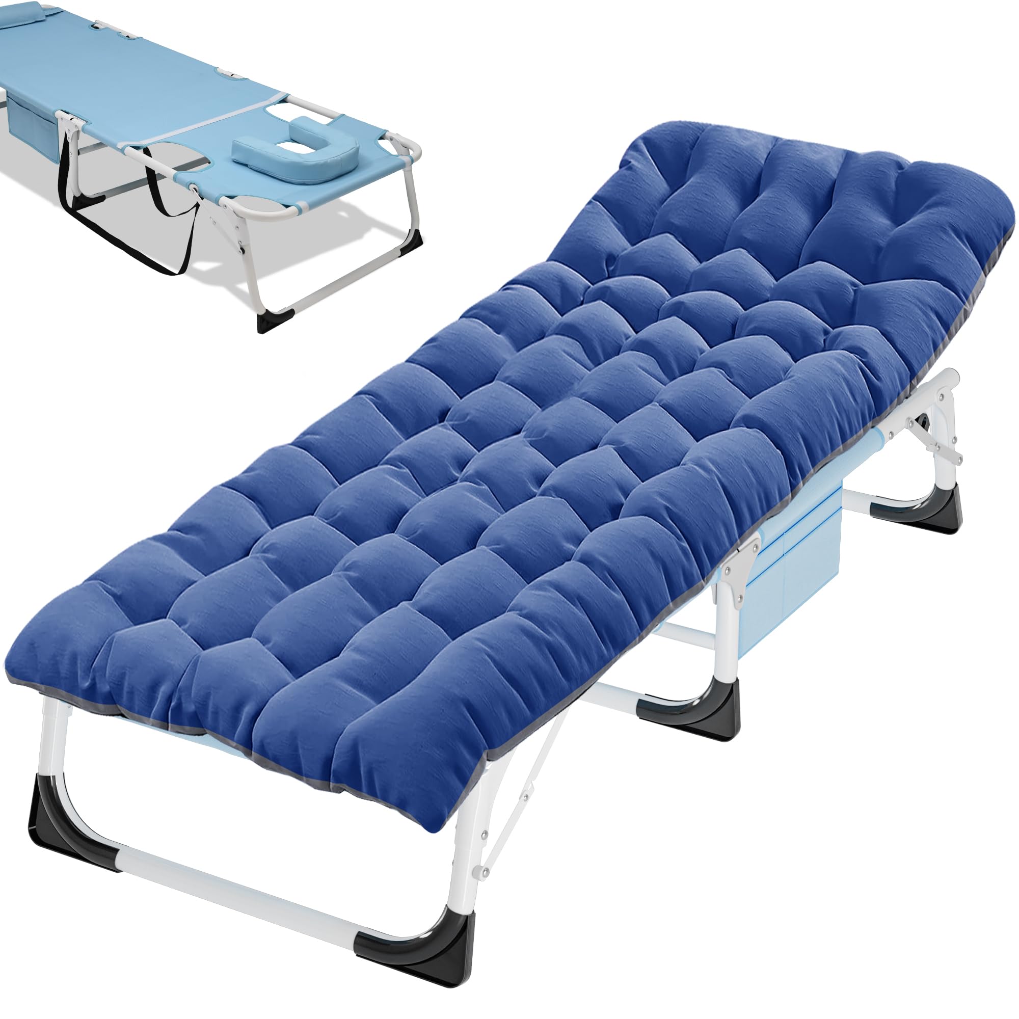 ABORON Folding Camping Cot W/Mat for Adults
