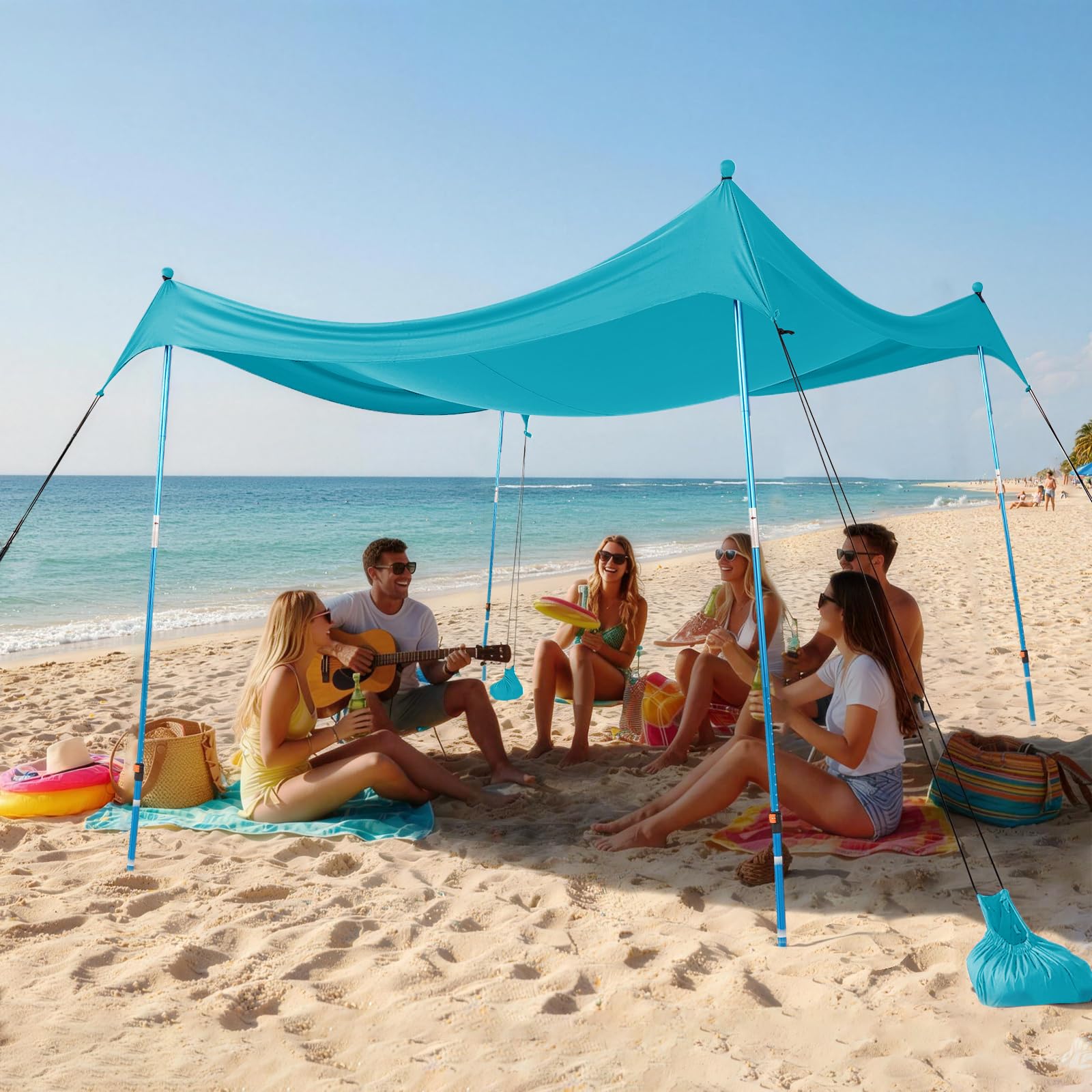 10x10 Easy Pop-Up Beach Sun Shelter Canopy with UPF50+ Protection