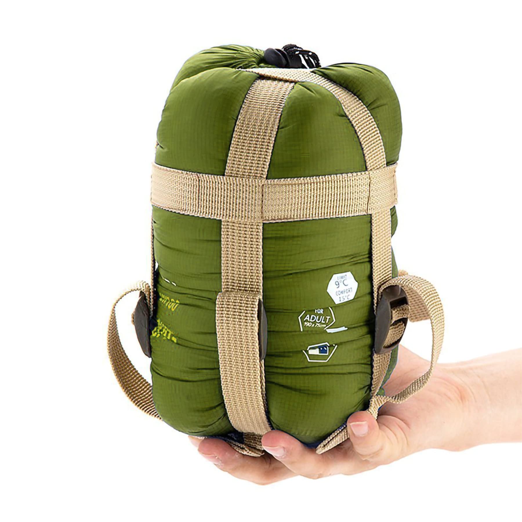 Compact Waterproof Warm Weather Sleeping Bag for Adults