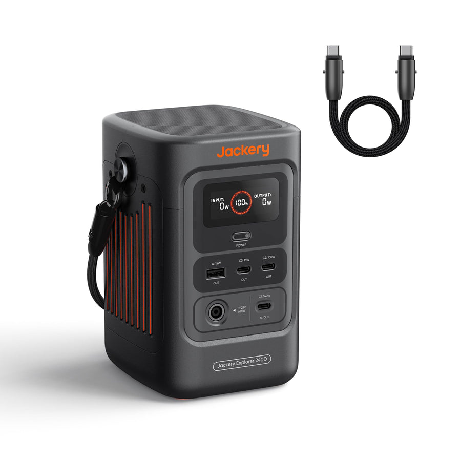 Portable Solar Generator 293Wh Lithium Backup Power Station for Camping and Outdoor Use