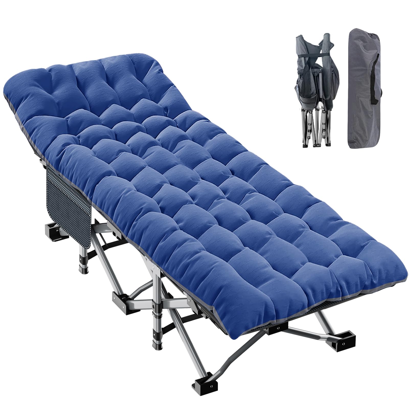 ABORON Folding Camping Cot W/Mat for Adults