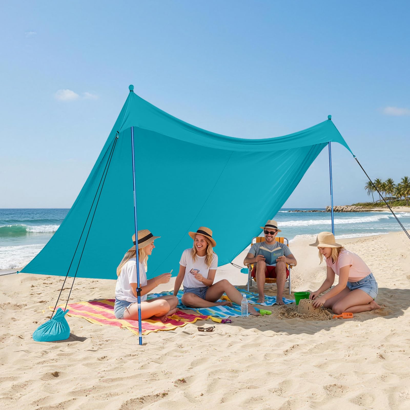 10x10 Easy Pop-Up Beach Sun Shelter Canopy with UPF50+ Protection