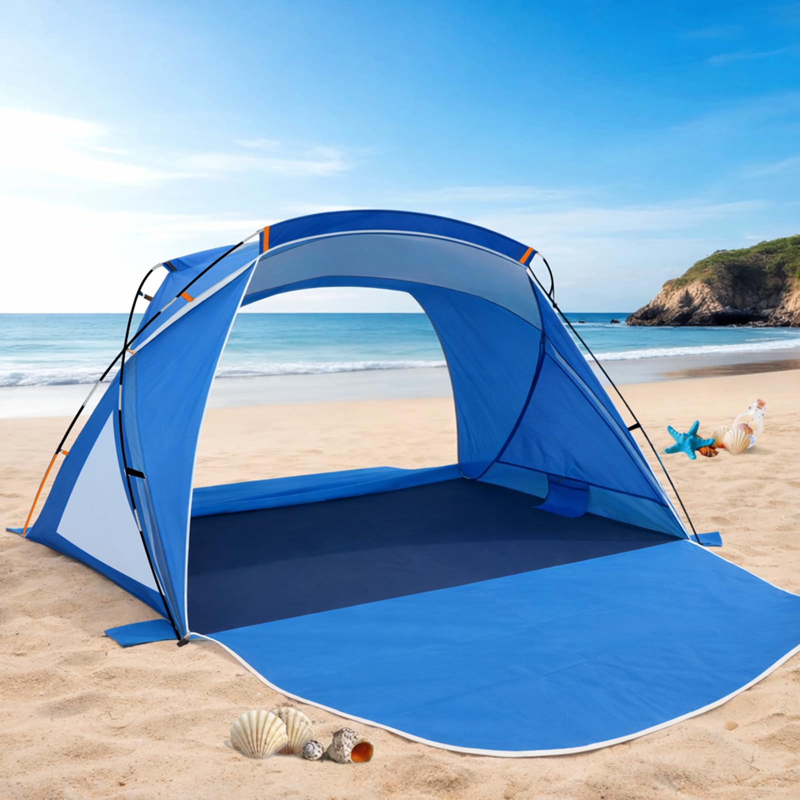Portable UPF50+ Waterproof Beach Sun Shelter Canopy