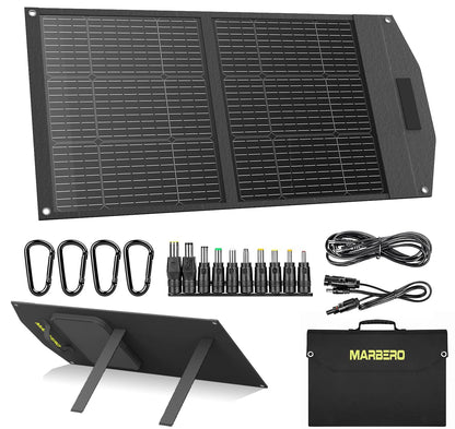 Foldable Portable Solar Panel Kit with Solar Powered Fan System