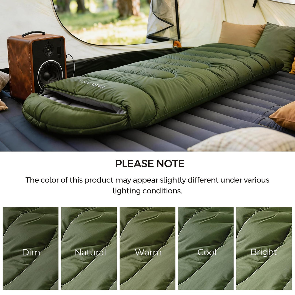 Adult Cold Weather Fleece-Lined Waterproof Sleeping Bag