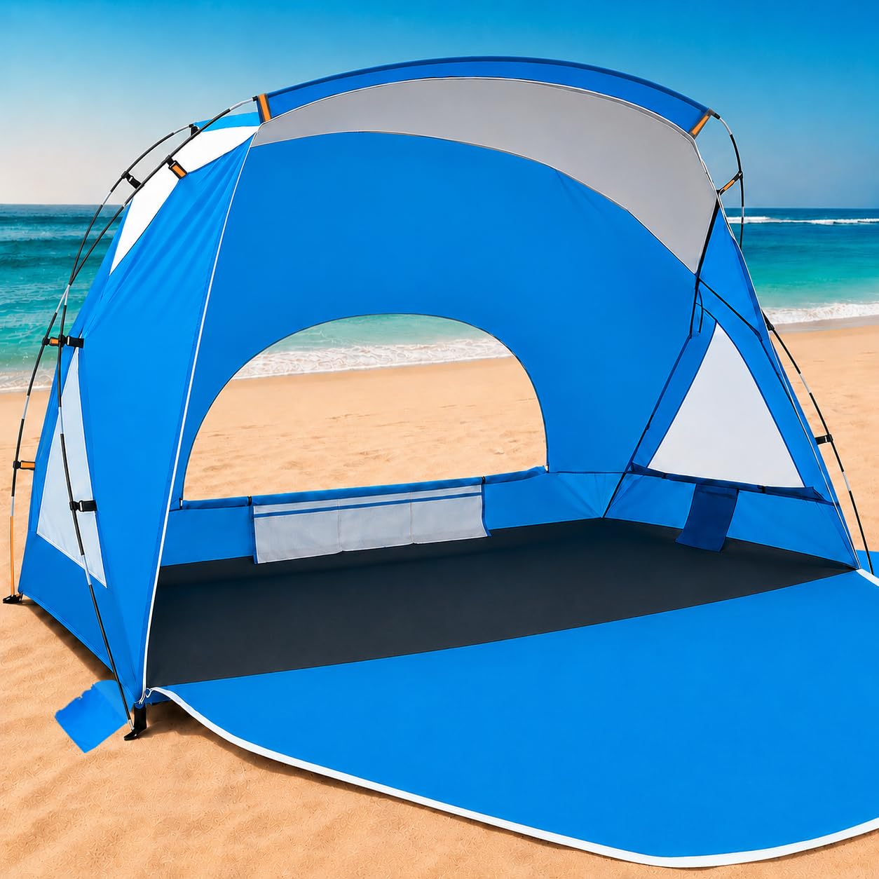 Portable UPF50+ Waterproof Beach Sun Shelter Canopy