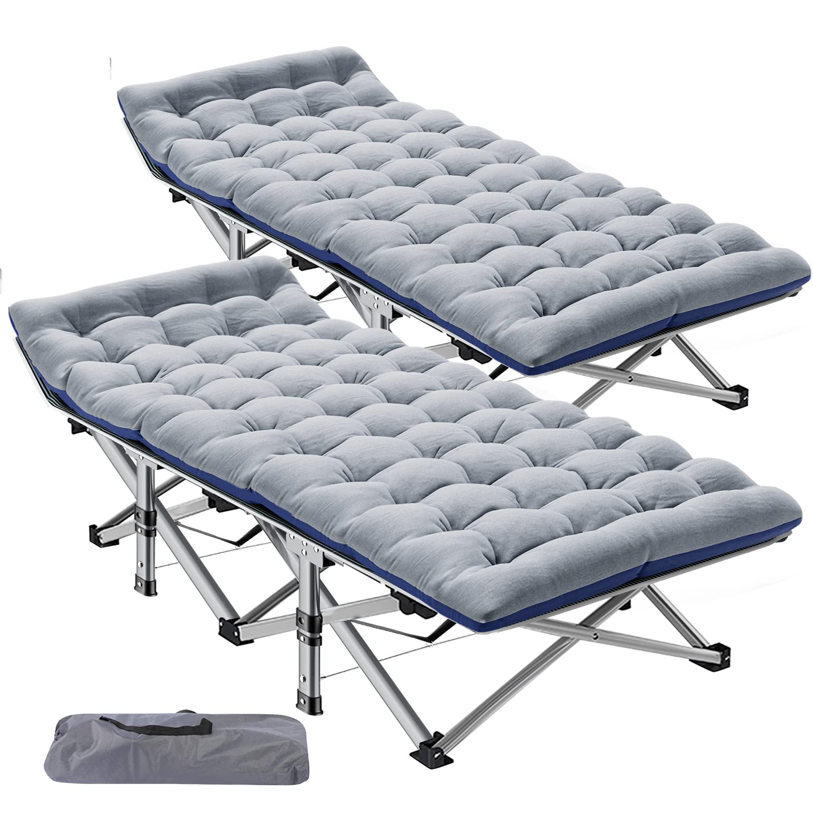 ABORON Folding Camping Cot W/Mat for Adults