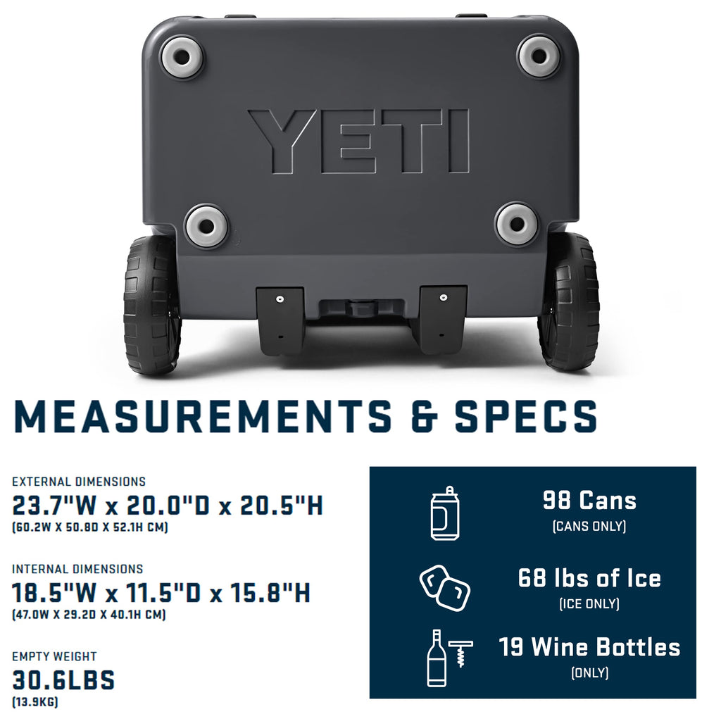 YETI Roadie 60 Wheeled Cooler with Retractable Periscope Handle