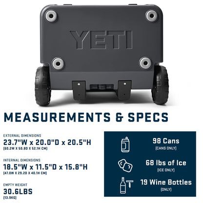 YETI Roadie 60 Wheeled Cooler with Retractable Periscope Handle