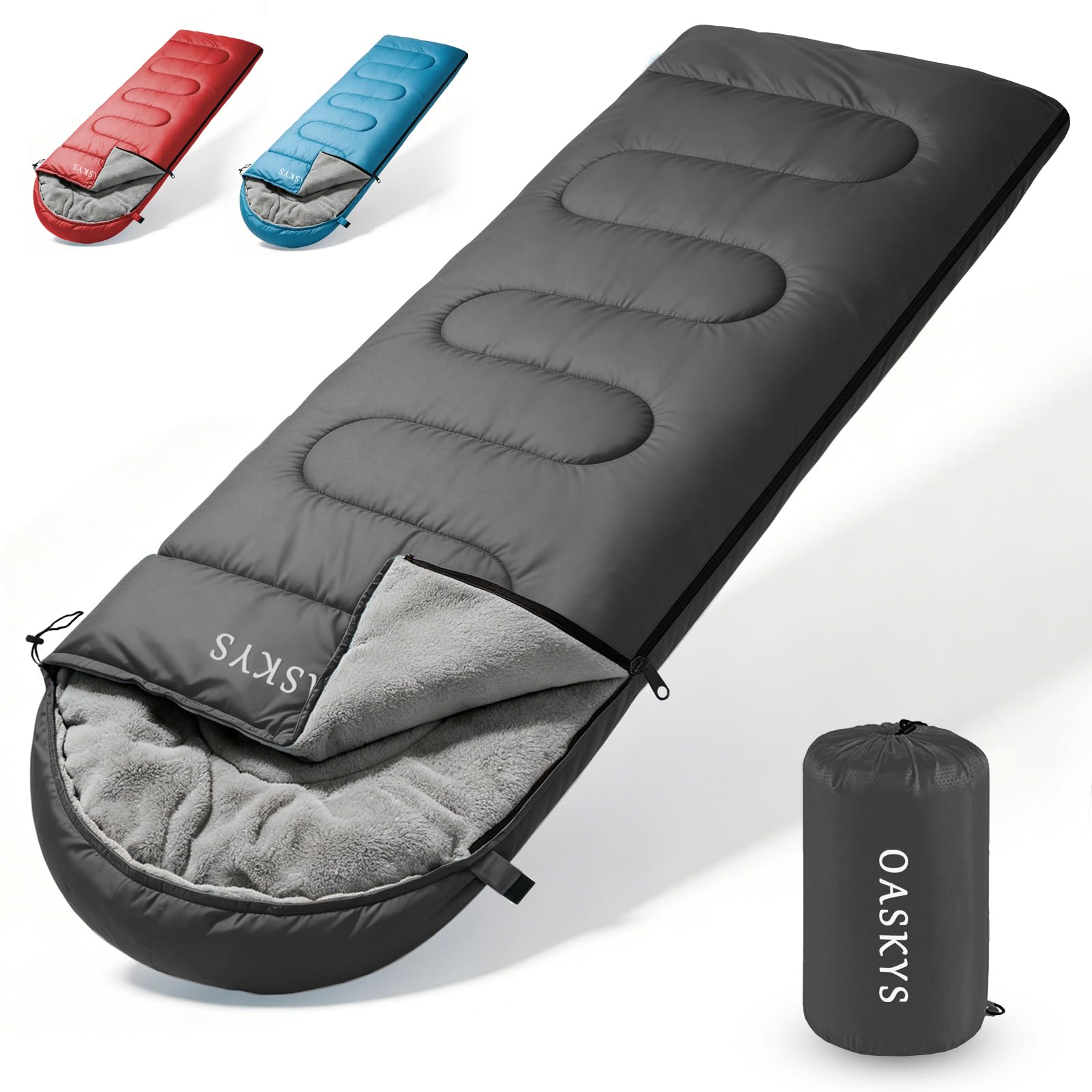 3-Season Waterproof Lightweight Sleeping Bag for All Ages