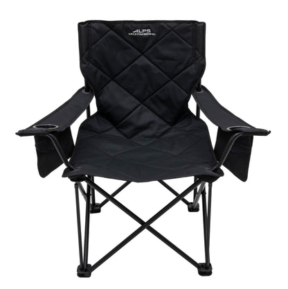 Heavy-Duty Folding Camping Chair with Mesh Cup Holders and Storage Pockets