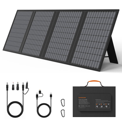 Lightweight Foldable Portable Solar Panel with Adjustable Kickstand for Camping and RV Use