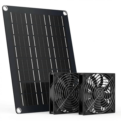 Foldable Portable Solar Panel Kit with Solar Powered Fan System