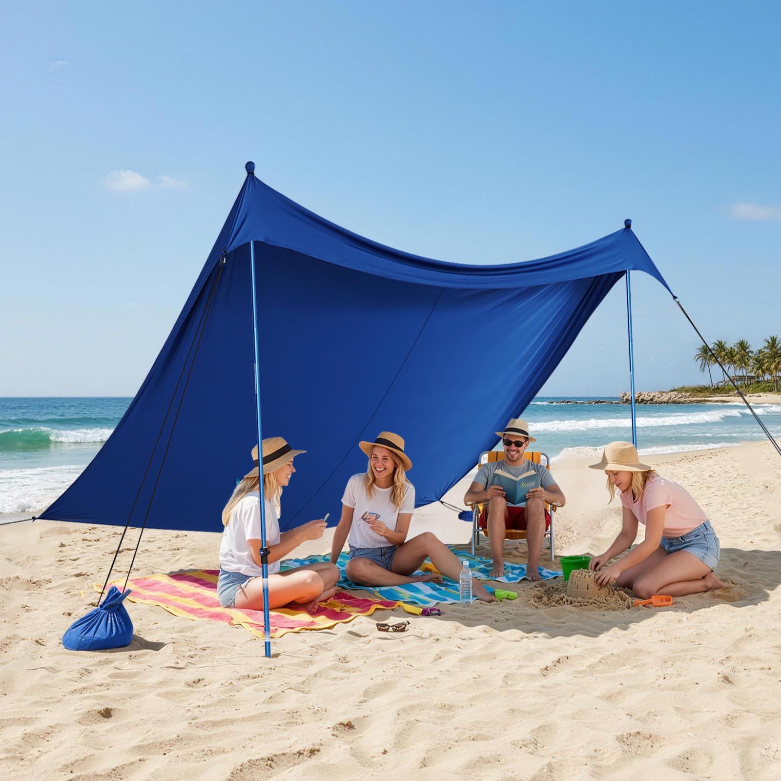 10x10 Easy Pop-Up Beach Sun Shelter Canopy with UPF50+ Protection