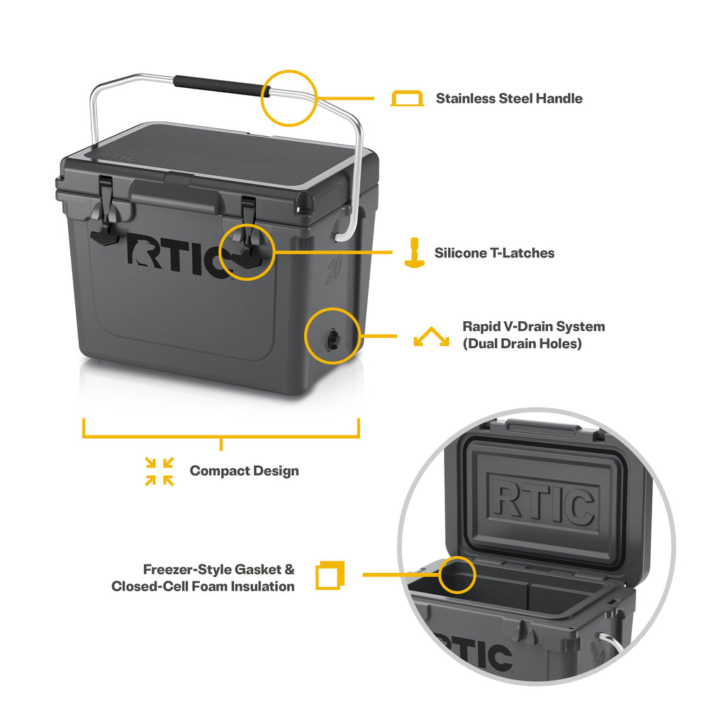Ultra-Tough Hard Insulated Portable Ice Chest Cooler