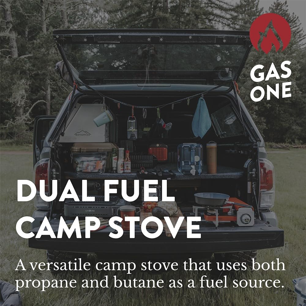 Dual Fuel Portable Camping Stove with Carrying Case