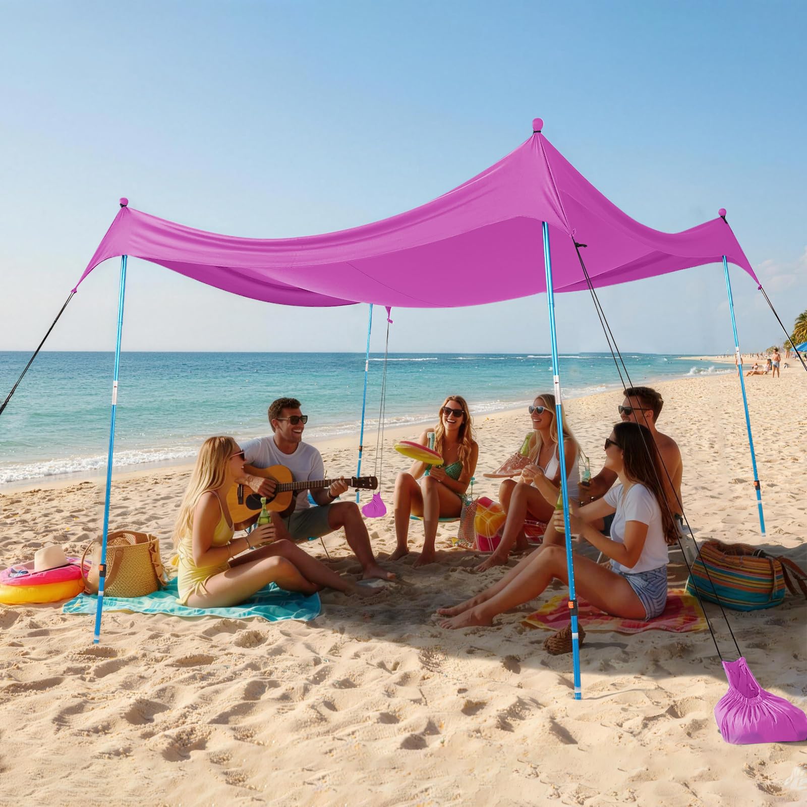 10x10 Easy Pop-Up Beach Sun Shelter Canopy with UPF50+ Protection