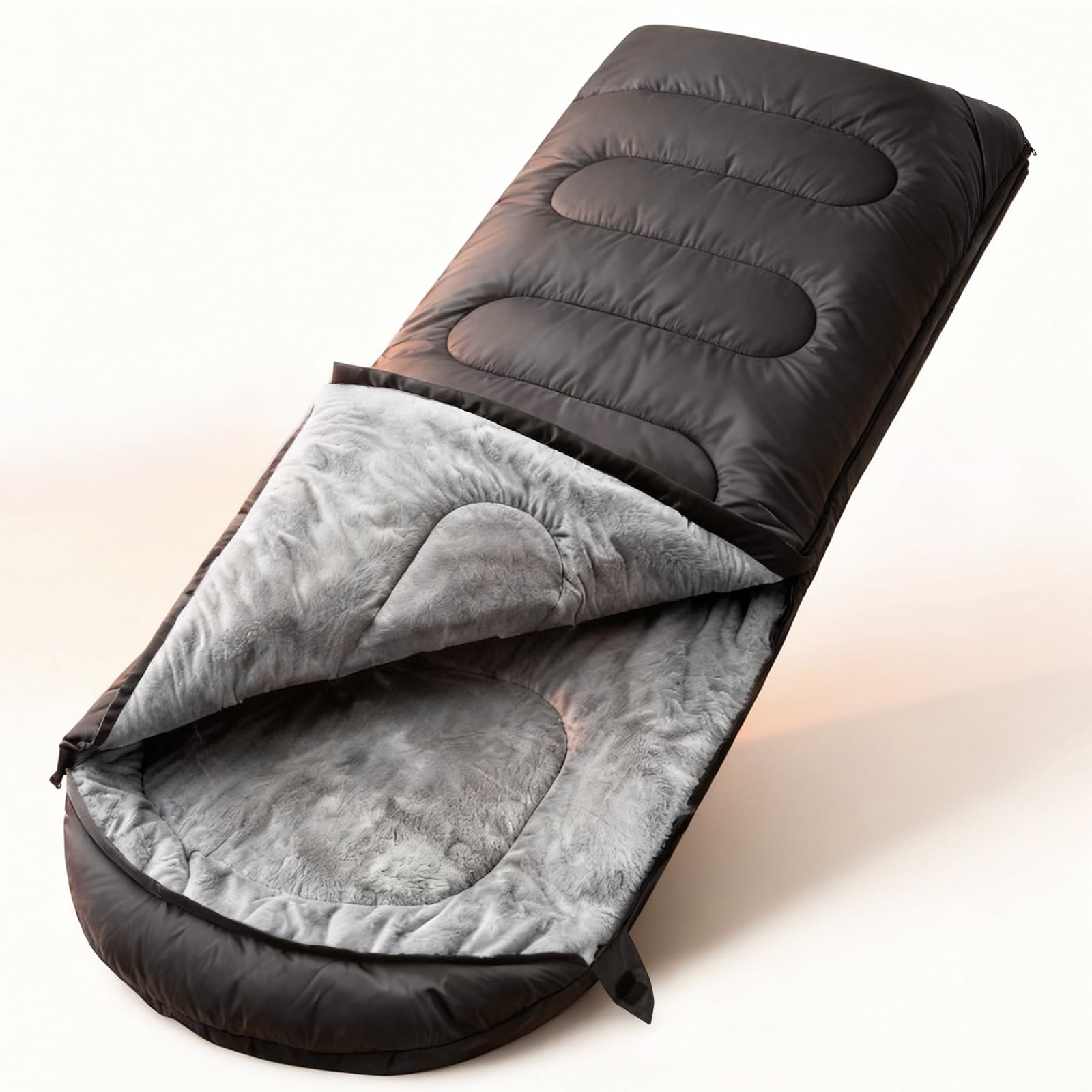 Adult Cold Weather Fleece-Lined Waterproof Sleeping Bag