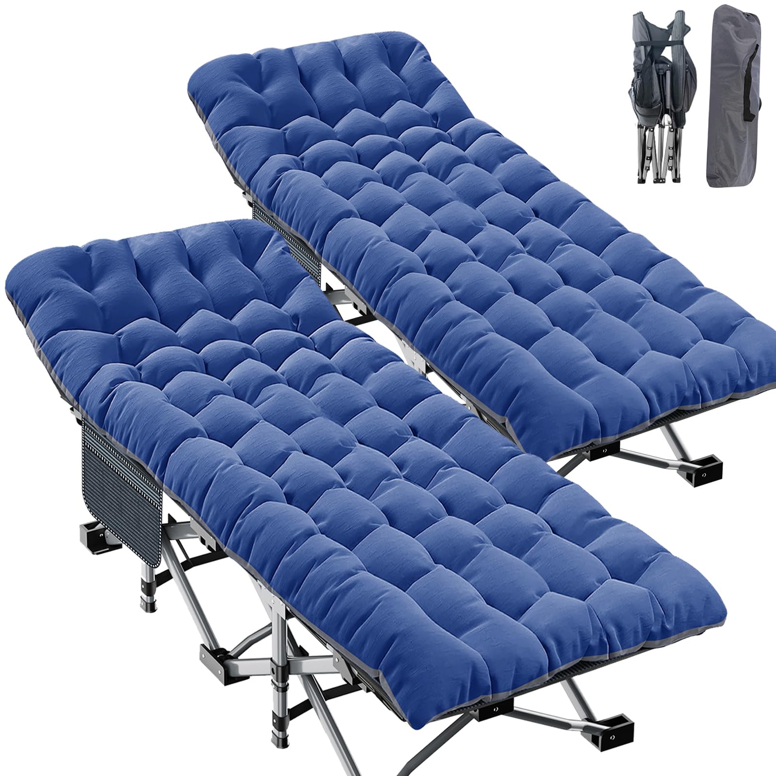 ABORON Folding Camping Cot W/Mat for Adults