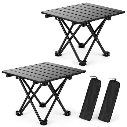 2-Pack Ultralight Foldable Portable Camping Tables with Carry Bag