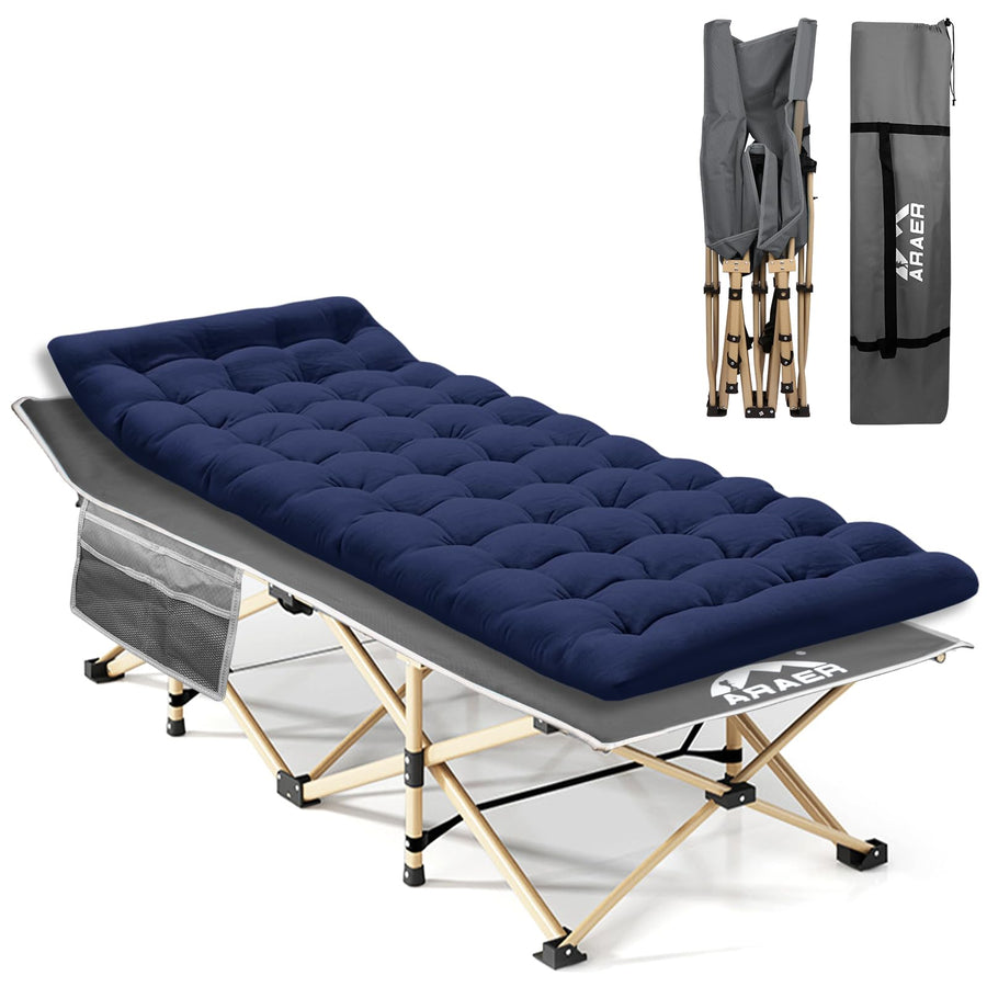 450lb Heavy Duty Folding Camping Cot with Carry Bag
