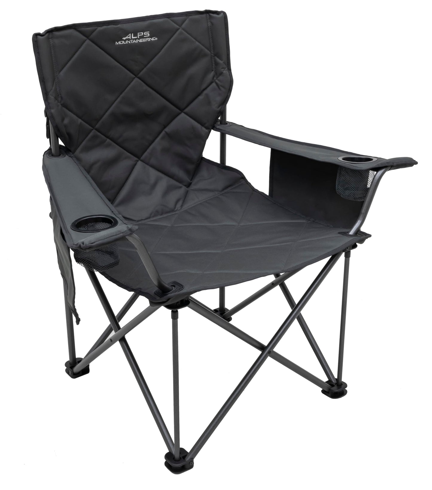Heavy-Duty Folding Camping Chair with Mesh Cup Holders and Storage Pockets