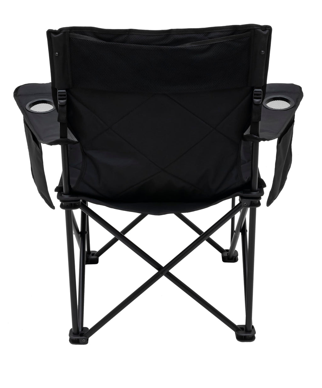 Heavy-Duty Folding Camping Chair with Mesh Cup Holders and Storage Pockets