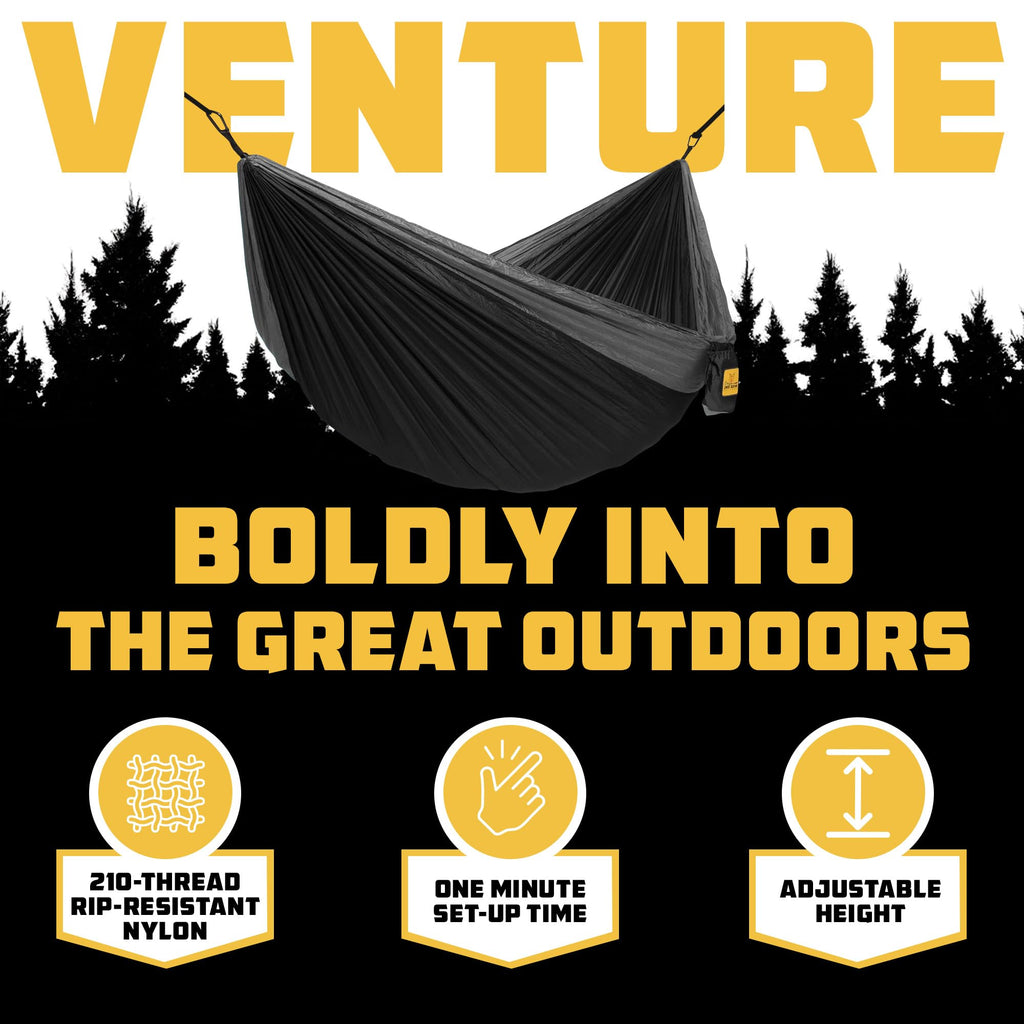 Heavy-Duty Portable Camping Hammock with Tree Straps