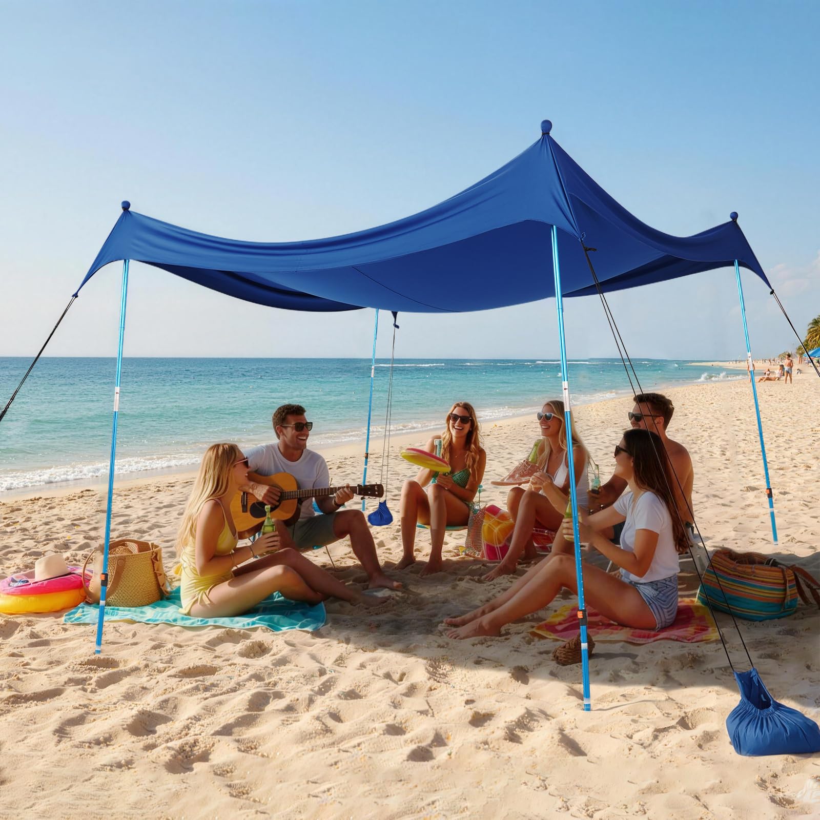 10x10 Easy Pop-Up Beach Sun Shelter Canopy with UPF50+ Protection