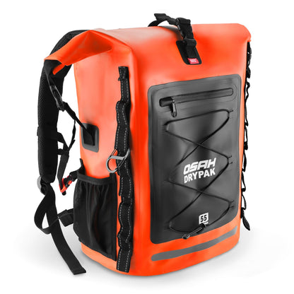 Roll-Top Waterproof Dry Bag Backpack for Outdoor Travel and Water Sports