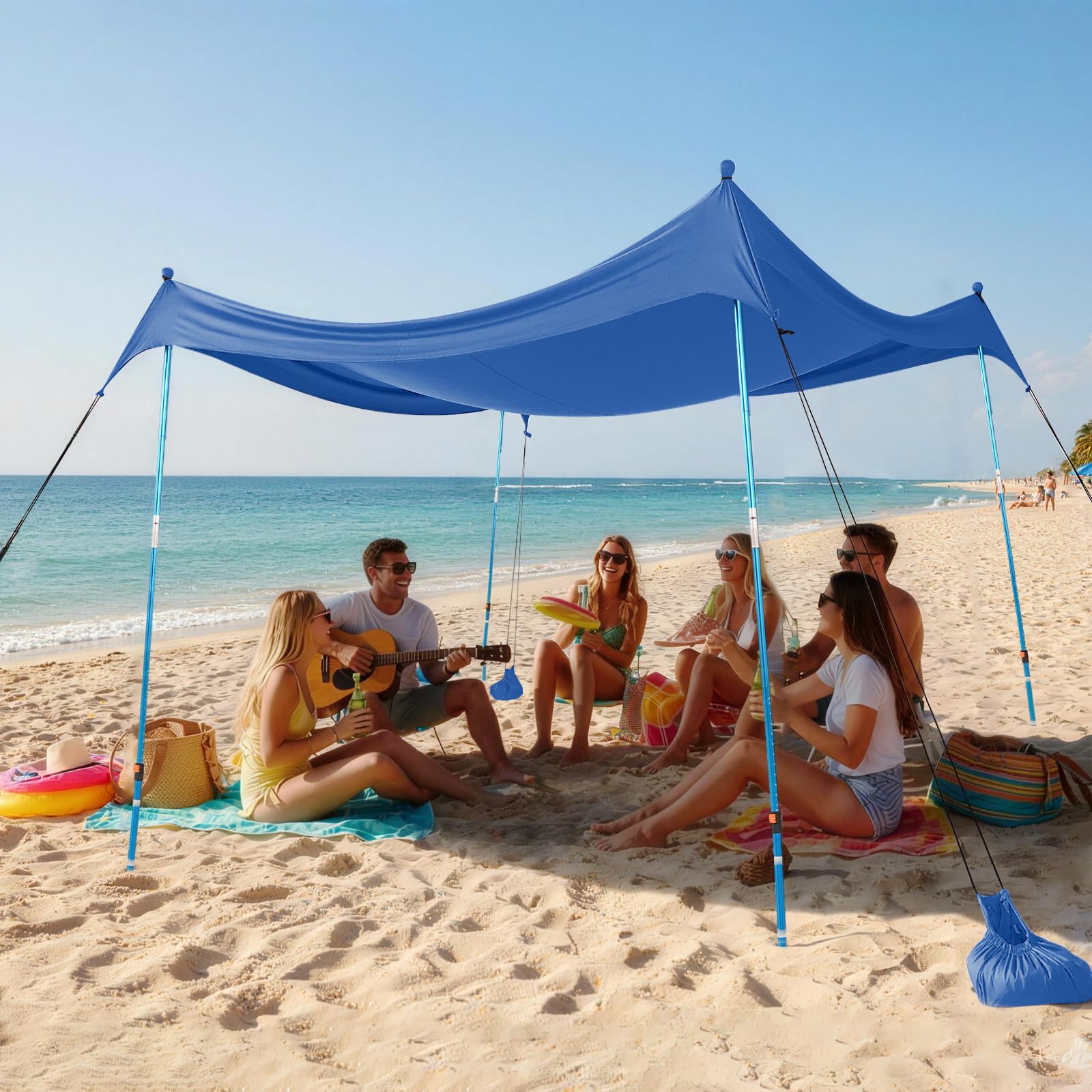 10x10 Easy Pop-Up Beach Sun Shelter Canopy with UPF50+ Protection
