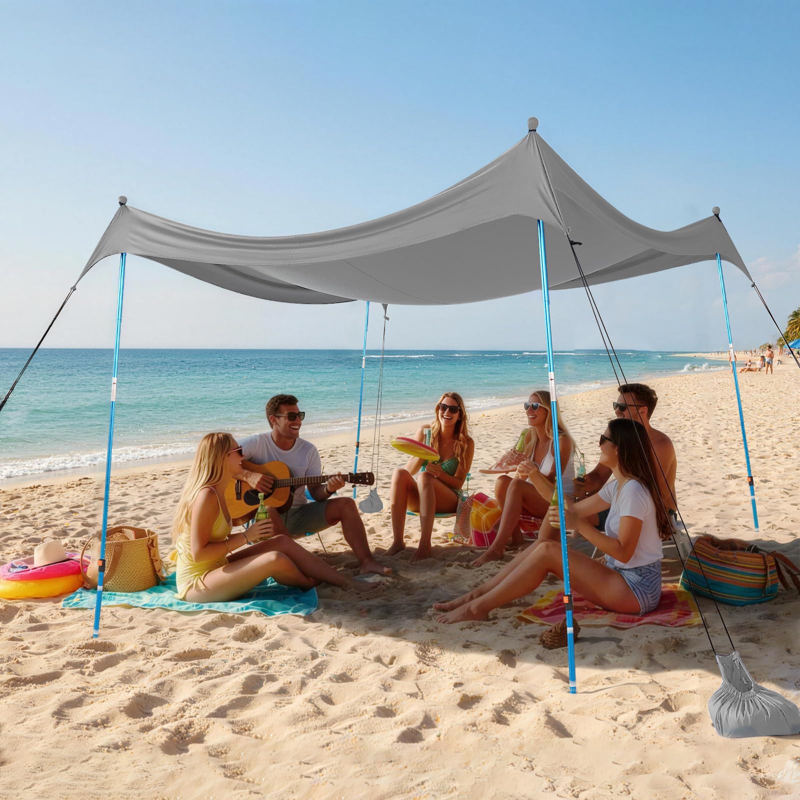 10x10 Easy Pop-Up Beach Sun Shelter Canopy with UPF50+ Protection