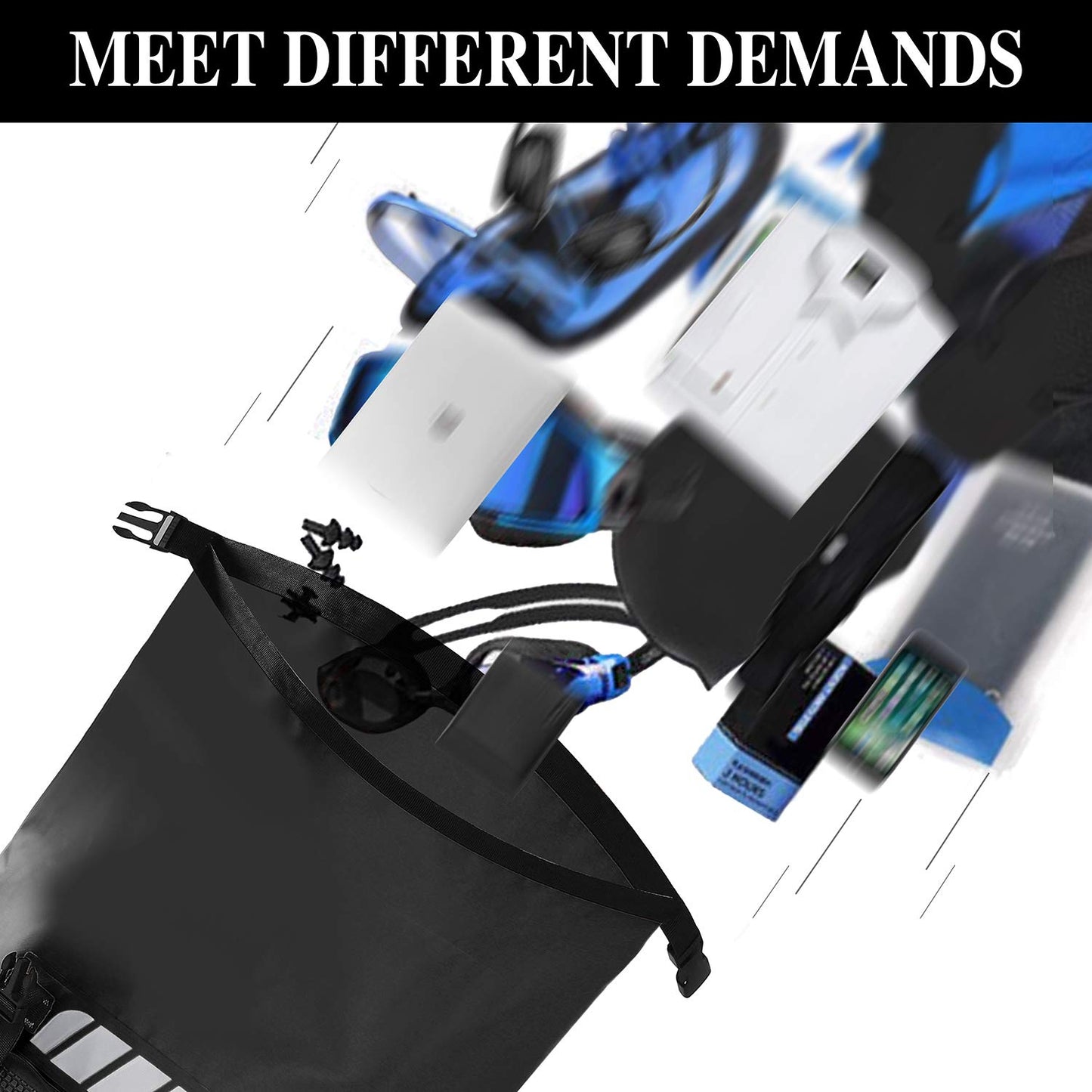 Waterproof Roll-Top Dry Bag Backpack for Hiking and Kayaking