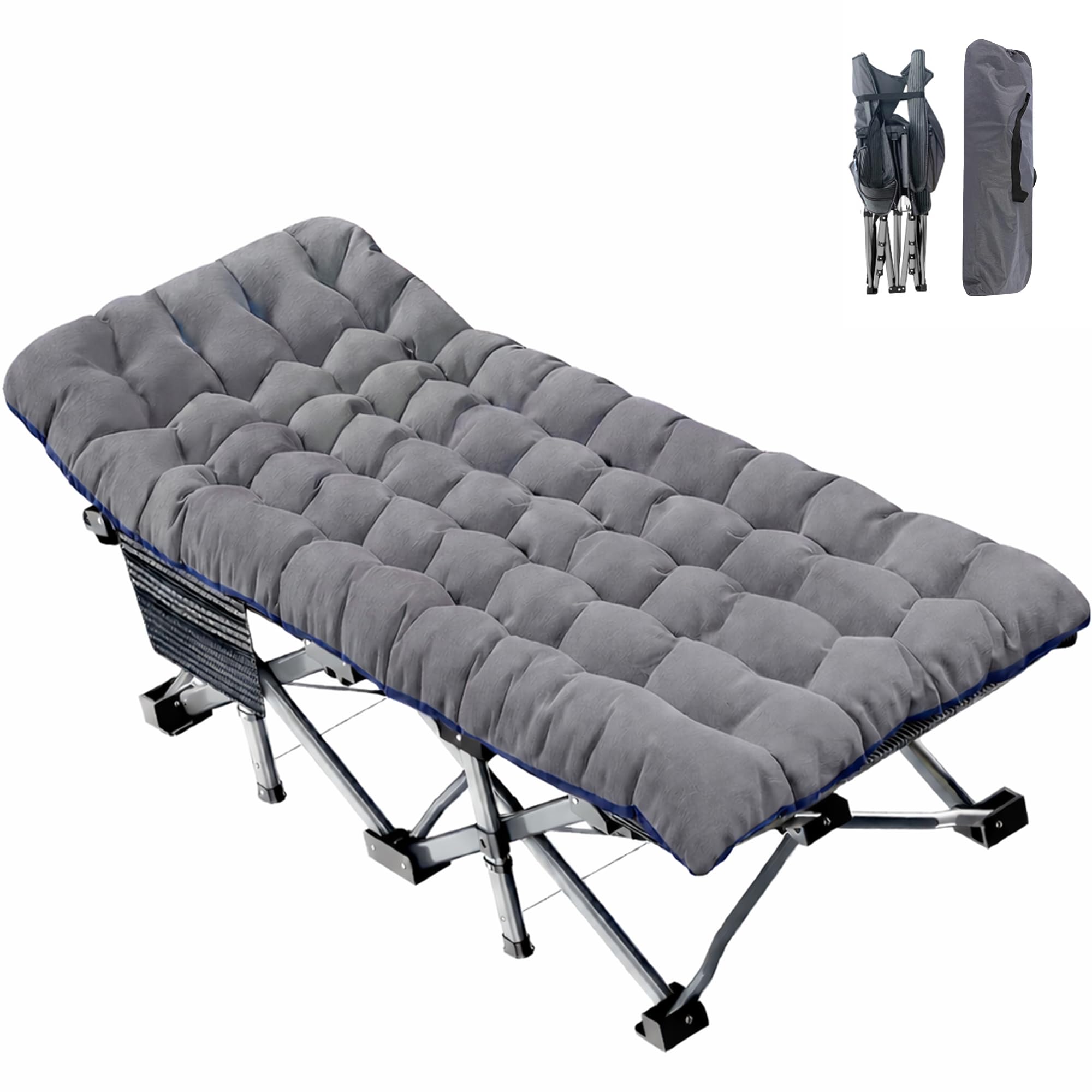 ABORON Folding Camping Cot W/Mat for Adults
